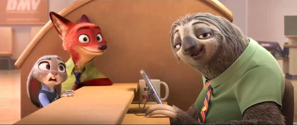 Judy and Nick endure a sloths sluggish service