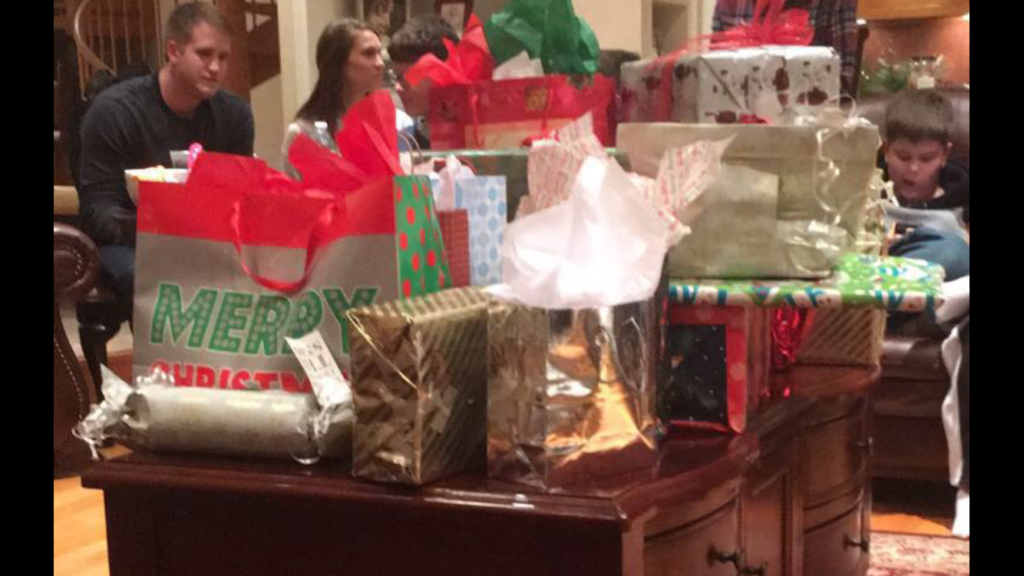 Christmas gifts are displayed among a local family(BluePrints photo/ Megan Coffey)