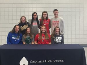 8 Granville student-athletes pledge to continue their careers on Signing Day