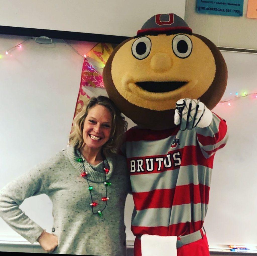 Brutus cheers on students before exams