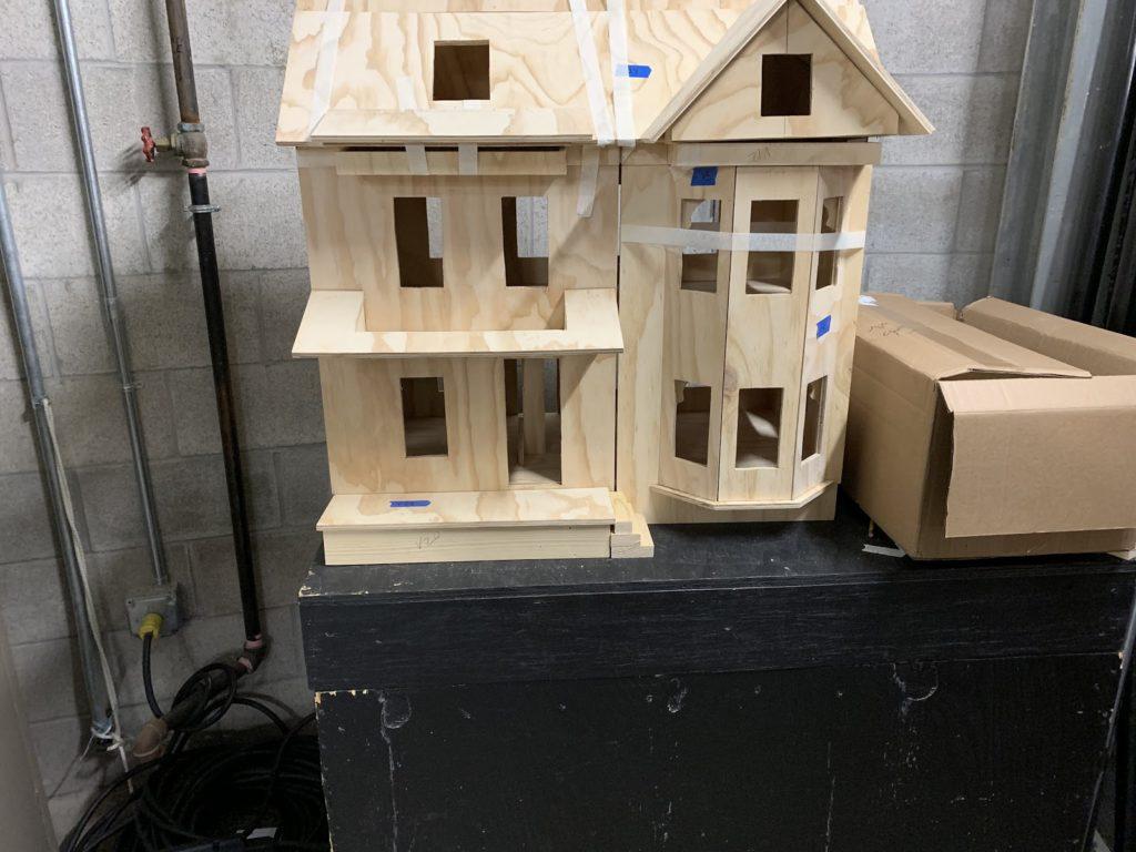 Stanton built a dollhouse for his daughter for Christmas. The dollhouse is the first real toy I made other than stuff for storage, cardboard forts and repurposed scale models and props, Stanton said. Photo courtesy of Tim Stanton.