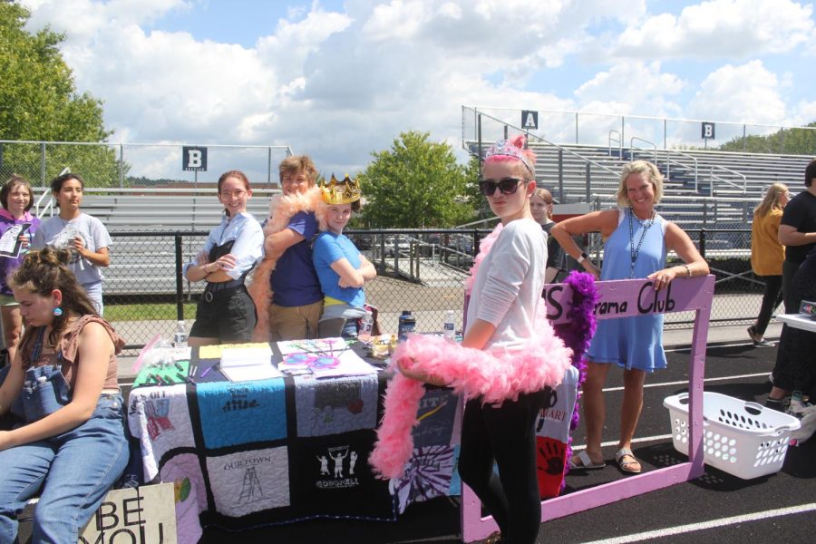 The drama club displays their stand at the club fair earlier this year to encourage new members for the new season. The drama club has produced many high-level works and plans on keeping their success rolling. 