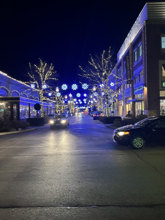 Easton is decorated with lights, ornaments, ribbons and trees for the Holiday season. The festivity makes shopping there in the cold a lot more fun.