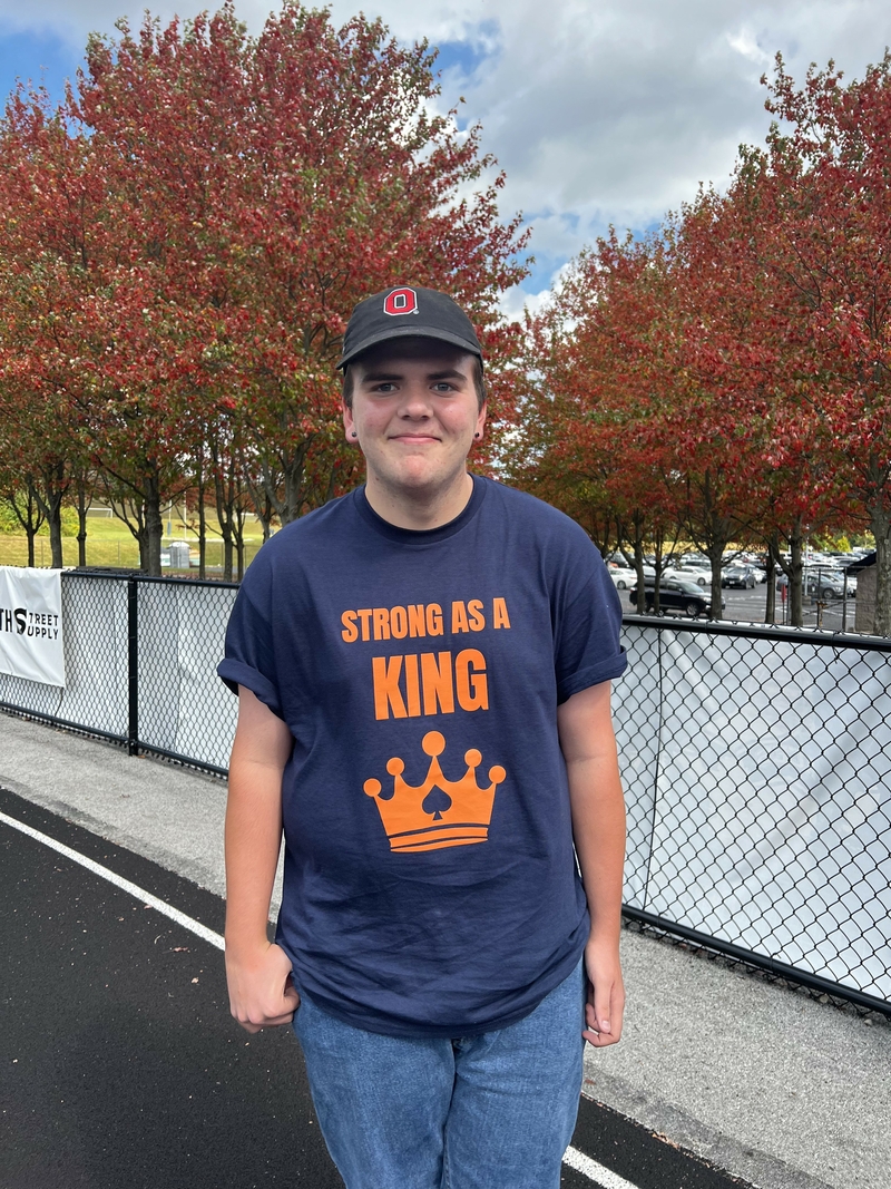 Elliott King, son of Emily Puterbaugh and Shane King, is a sophomore attendant.