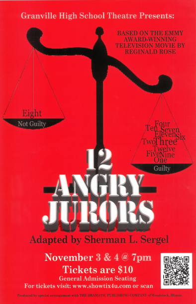 The drama club will perform the courtroom drama “Twelve Angry Jurors” by Sherman L. Sergel this weekend in the theatre on Friday and Saturday at 7 p.m.