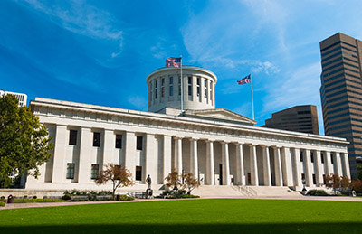 The Ohio Statehouse, where the Ohio House of Representatives assembles and where House Bill 68 was passed. 