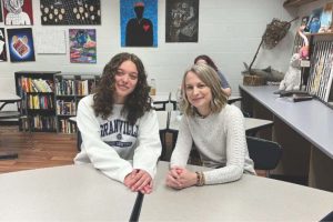 In the first episode of Heart of Granville, host Mars Herreman speaks with world literature and SDL teacher, E.B. Smith. Photo courtesy of Tara Hartshorn.