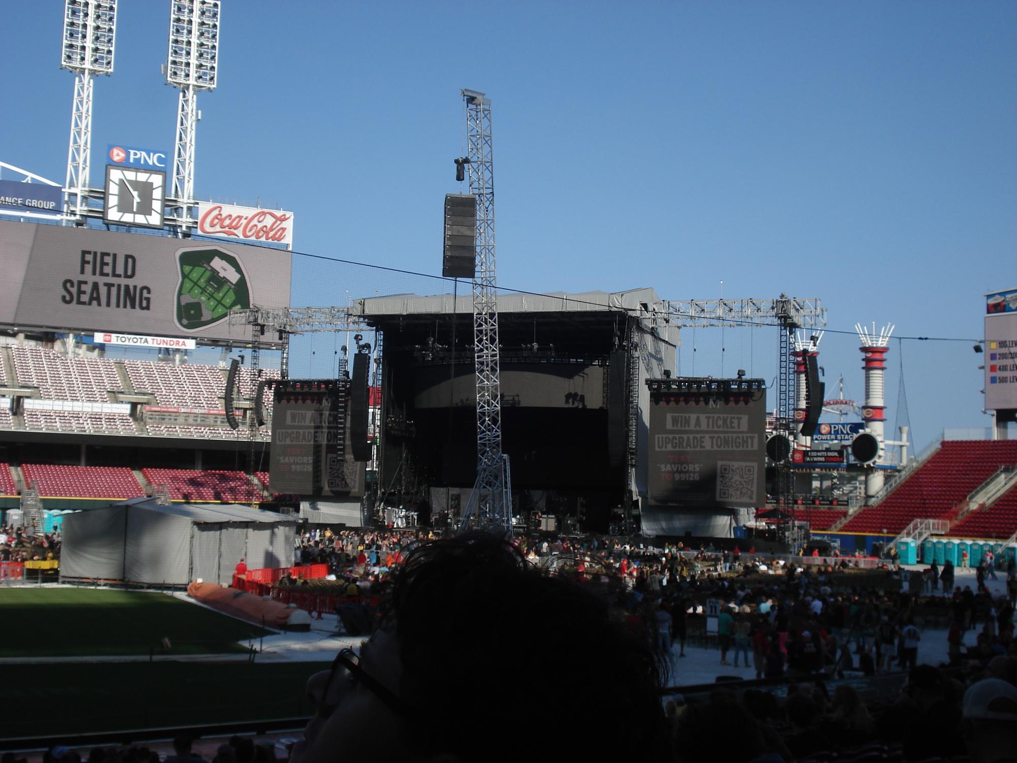 Great American Ball Park, Cincinnati Ohio during Green Day's tour with The Smashing Pumpkins, Rancid, and the Linda Lindas