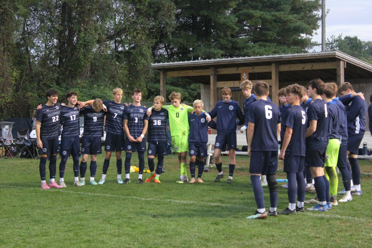 Boys Soccer team U's up ready to be announced. It was just minutes before the game would start.