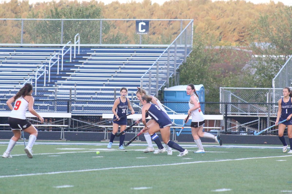 Senior Evie Sanders tracked down a Columbus Academy player. Sanders is an important leader on the team, being captain. 