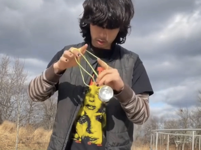 Ari Kim-Ramirez practicing yo-yo at a park. Photo courtesy of Ari Kim-Ramirez.