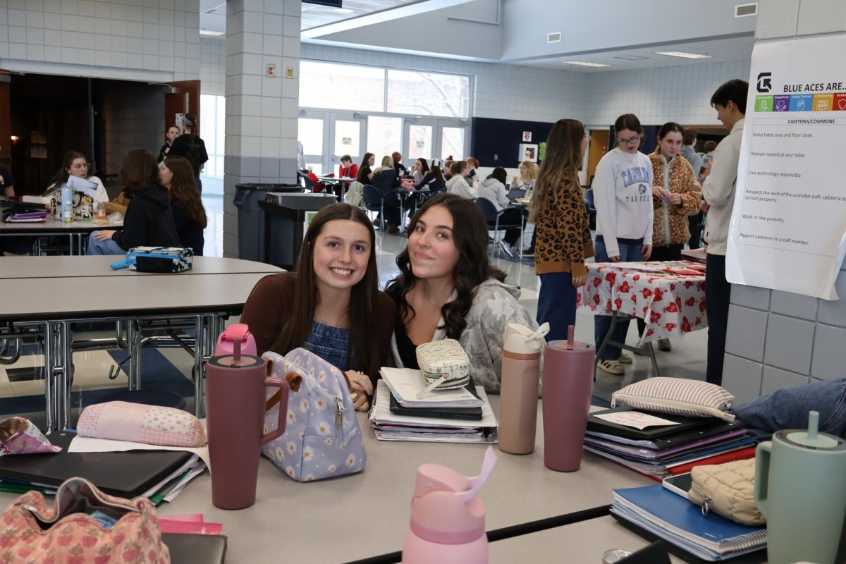 Shannon Houser and Chandler Potts smile for a picture as they enjoy their break.