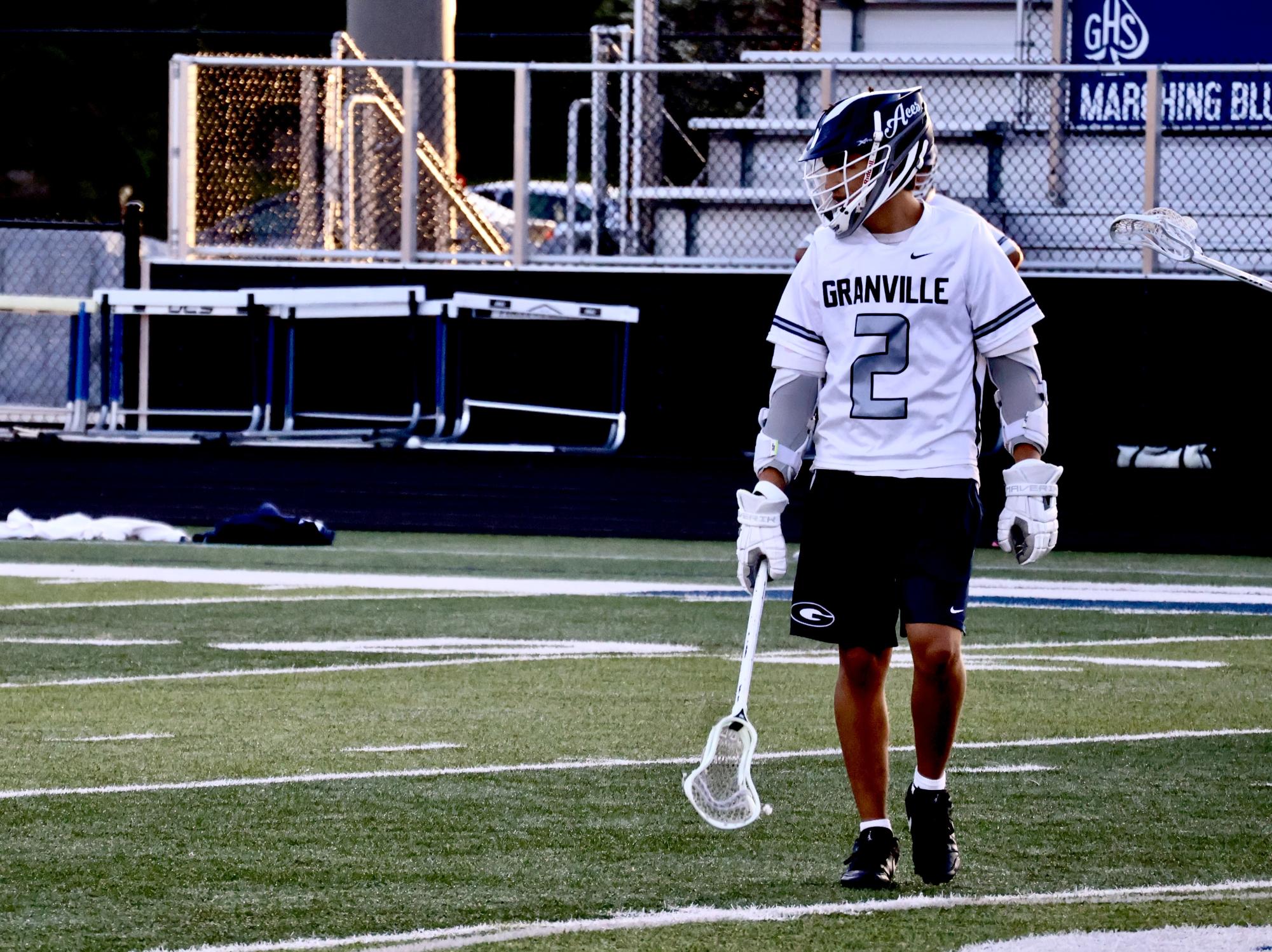 Evan Seifert (10) stares down the defense.   As they defeated buckeye valley 8-7