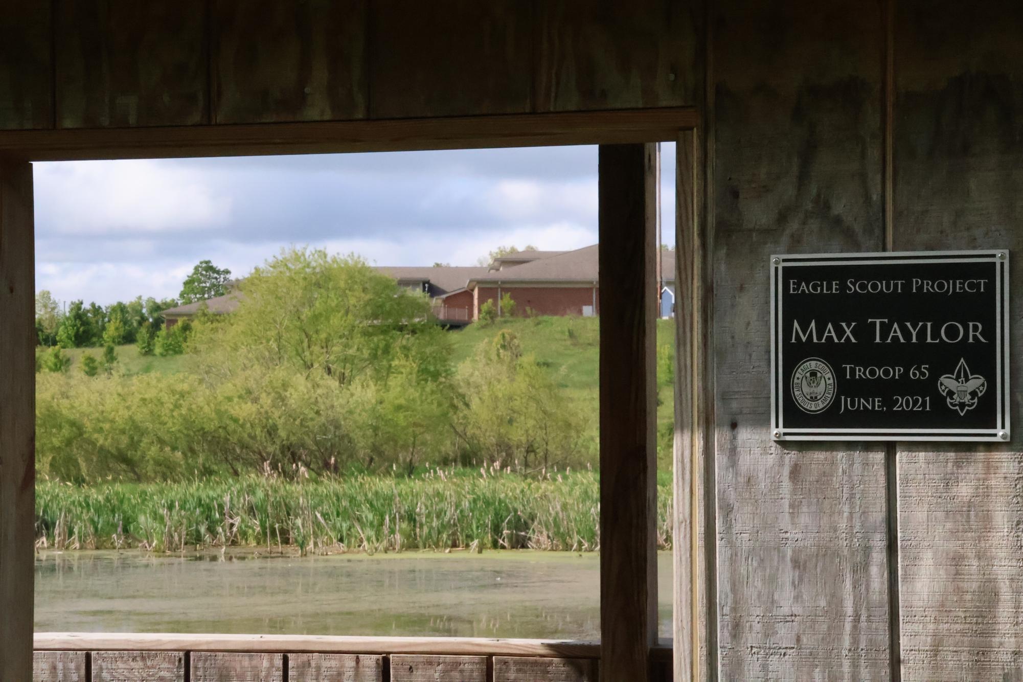 This is the Max Taylor lookout, donated as an Eagle Scout project in 2021.